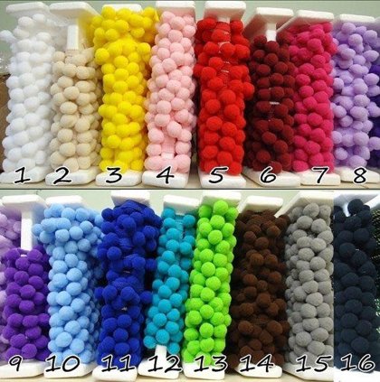 Dekoratīvā bumbiņlenta "Pom Pom" 20mm